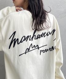 [MANHATTAN PORTAGE/マンハッタンポーテージ] 別注 手書き風バック刺繍 ロングスリーブTシャツ