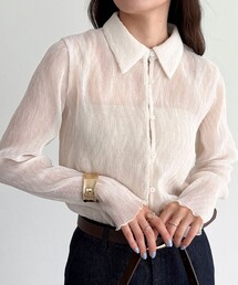 fredy emue | シアープリーツシャツ(シャツ/ブラウス)