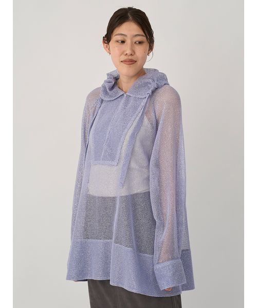 emmi（エミ）の「ラメメッシュブラウス（シャツ/ブラウス・レディース・ホワイト/ライトブルー・F）」の15枚目の写真