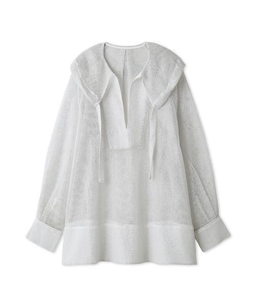 emmi（エミ）の「ラメメッシュブラウス（シャツ/ブラウス・レディース・ホワイト/ライトブルー・F）」の17枚目の写真