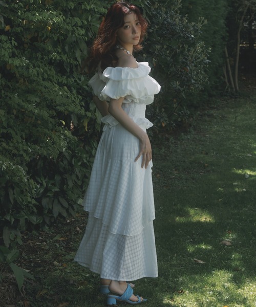 AND COUTURE（アンドクチュール）の「レースティアードスカート（スカート・レディース・ホワイト系その他/ブラック系その他・SMALL/MEDIUM）」の2枚目の写真