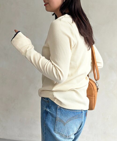 U.S. POLO ASSN.（ユーエスポロアッスン）の「【U.S. POLO ASSN. 】クルーネックリブロンT（Tシャツ/カットソー・レディース・ホワイト系その他/ブラック/アイボリー/グレー/ブラック系その他・FREE）」の18枚目の写真