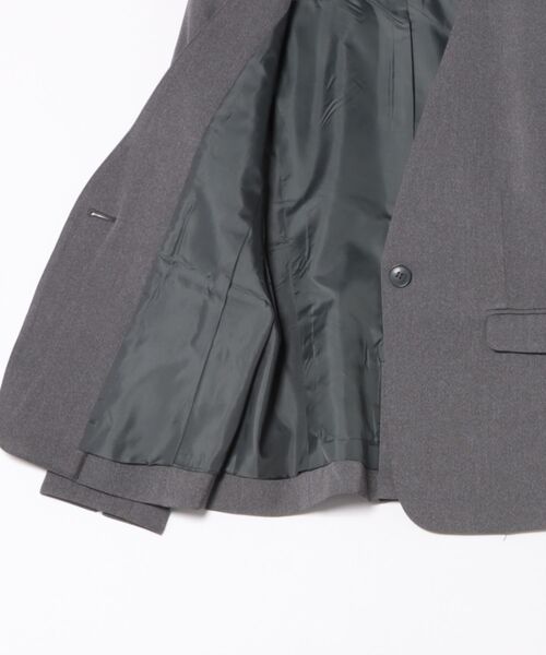 Honeys（ハニーズ）の「【ストレッチ・マシンウォッシャブル・イージーケア】カラーレスジャケット（ノーカラージャケット・レディース・ブラック/ヘザーチャコール/ネイビー/ダークベージュ・L/M/S/3L/LL）」の9枚目の写真