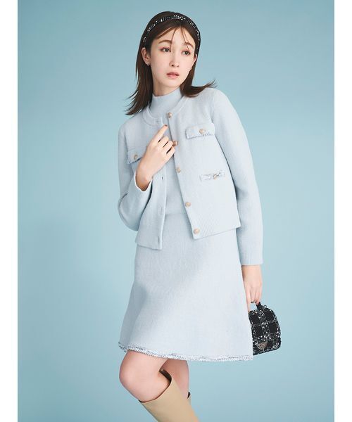 セール】トリムミニニットワンピースセット（ワンピース）｜CELFORD