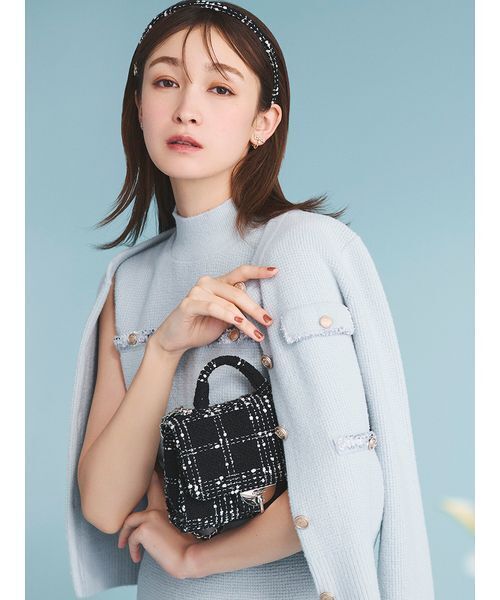 ちぃ　トリムミニニットワンピースセット セール】トリムミニニットワンピースセット（ワンピース）｜CELFORD