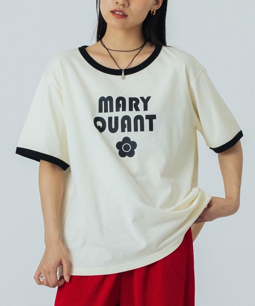 tシャツ 「イエローカラー/S・LサイズROSE BUD別注」(MARY QUANT)RINGER TSHIRT レディース イエローカラー/S・LサイズROSE BUD別注】(MARY QUANT)RINGER