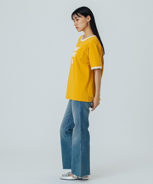 MARY QUANT - ROSE BUD別注マリークワントMARY QUANTリンガー TシャツL イエローカラー/S・LサイズROSE BUD別注】MARY QUANT/RINGER
