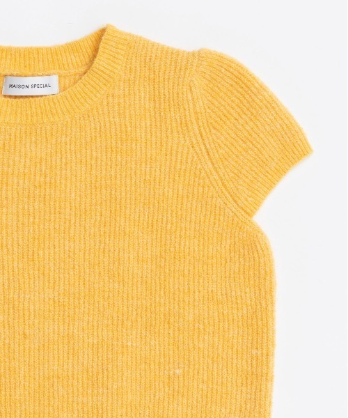 MAISON SPECIAL（メゾンスペシャル）の「Cap Sleeve Knit Tops/キャップスリーブニットトップス（ニット/セーター・レディース・イエロー/グレー・FREE）」の11枚目の写真
