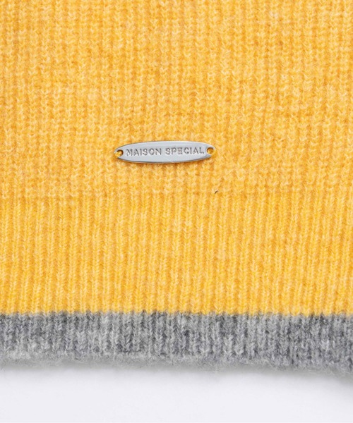 MAISON SPECIAL（メゾンスペシャル）の「Cap Sleeve Knit Tops/キャップスリーブニットトップス（ニット/セーター・レディース・イエロー/グレー・FREE）」の12枚目の写真