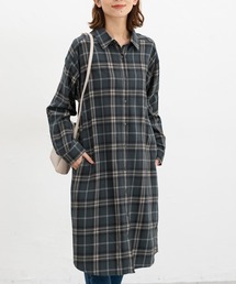 ワンピース（グリーン・カーキ/緑色系・チェック柄）ファッション通販