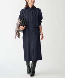 VERMEIL par iena | Room no.8 BLACK ルームエイトブラック TRI/TWILL COMBI LACE DRE BR80-244-35690(ワンピース)
