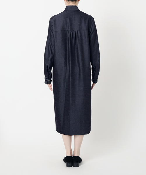 VERMEIL par iena(ヴェルメイユパーイエナ)の「Room no.8 BLACK ルームエイトブラック TRI/TWILL COMBI LACE DRE BR80-244-35690(ワンピース・レディース・ネイビー・FREE)」の12枚目の写真