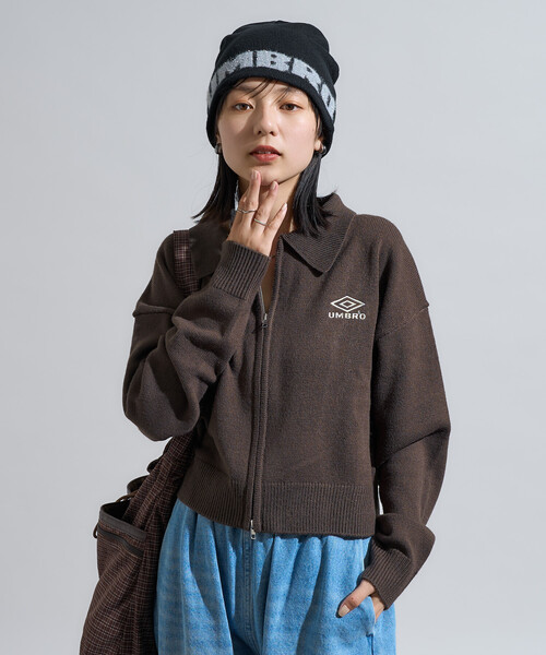 UMBRO × FREAK'S STORE/アンブロ 別注 ZIP KNIT / ポロニット ジップ