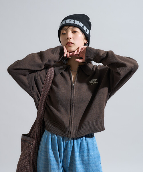 UMBRO × FREAK'S STORE/アンブロ 別注 ZIP KNIT / ポロニット ジップ