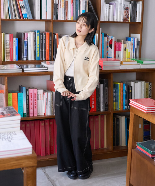 UMBRO × FREAK'S STORE/アンブロ 別注 ZIP KNIT / ポロニット ジップ