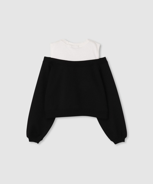 RICH MIX(リッチミックス)の「RICHMIX 肩あきフェイクトレーナー(Tシャツ/カットソー・キッズ・ベージュ/ブラック・160/150/140/130)」の3枚目の写真