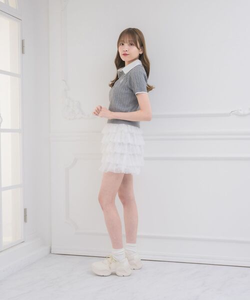 セール】ZIPシャツレイヤード風NT（ニット/セーター）｜ems