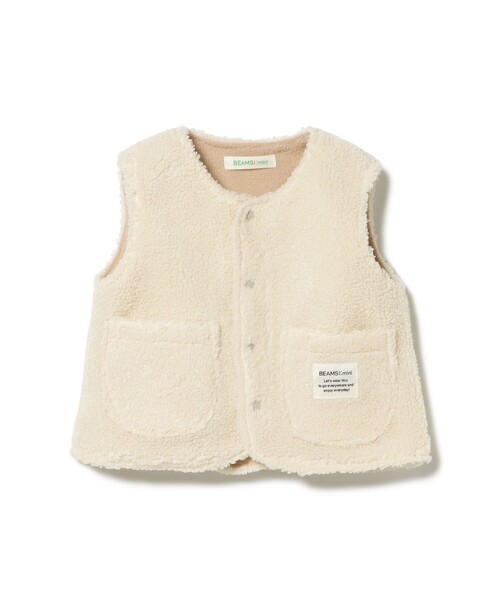 BEAMS mini（ビームスミニ）の「【WEB限定】ベビー ボア ベスト 2025FW（70～80cm）（ベスト・キッズ・ブラウン系その他4/ホワイト系その他5・80/70）」の7枚目の写真