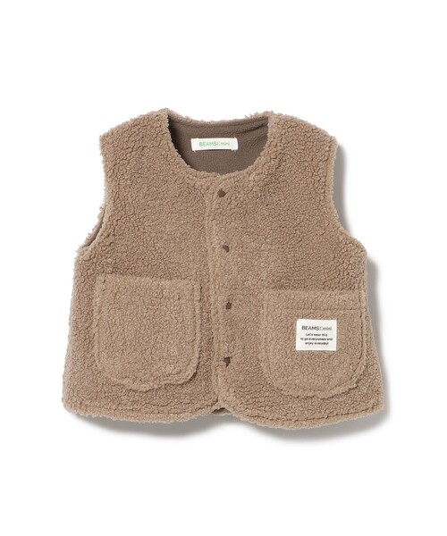 BEAMS mini（ビームスミニ）の「【WEB限定】ベビー ボア ベスト 2025FW（70～80cm）（ベスト・キッズ・ブラウン系その他4/ホワイト系その他5・80/70）」の13枚目の写真