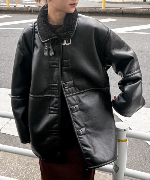 セール】フェイクムートンB-3フライトジャケット（ムートンコート