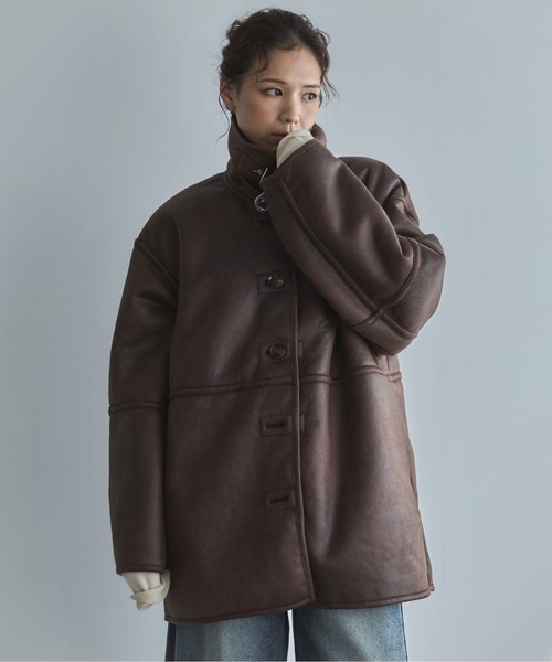 セール】フェイクムートンB-3フライトジャケット（ムートンコート