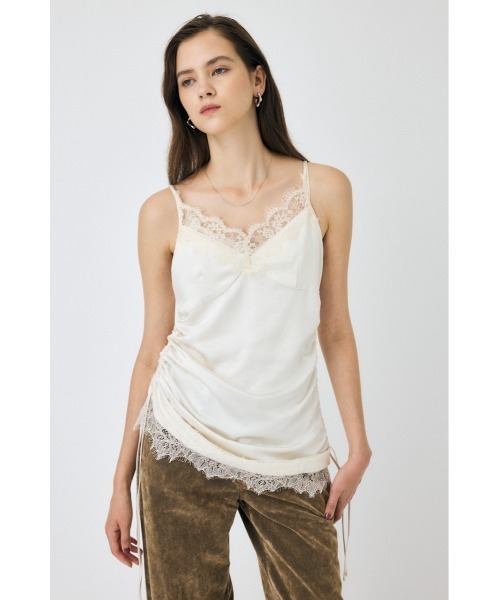 LACE TRIM キャミドレス MOUSSY（マウジー）の「LACE TRIM キャミドレス（ワンピース）」 - WEAR