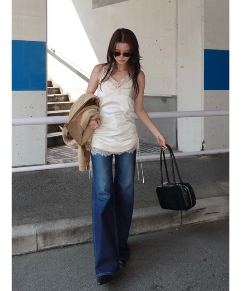 【MOUSSY】 LACE TRIM CAMI ドレス　完売品 MOUSSY | 【ViVi掲載】LACE TRIM CAMI ドレス (ワンピース(ミニ