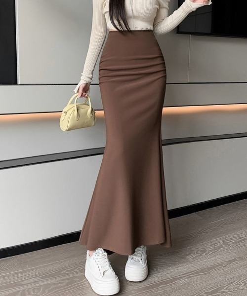 cammie(キャミー)の「マーメイドフレアスカート(スカート・レディース・ブラウン/ブラック・LARGE/MEDIUM)」の2枚目の写真
