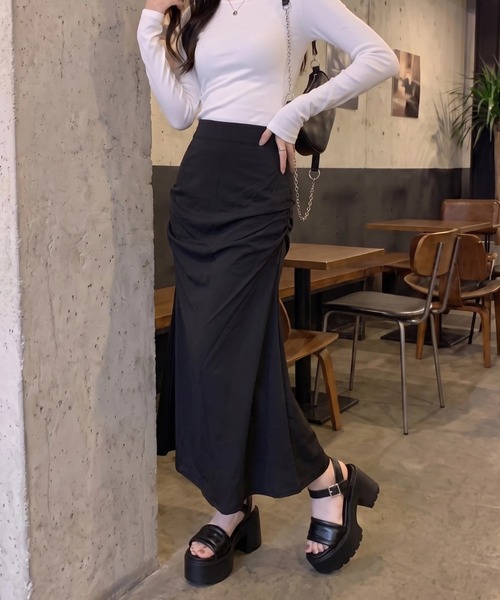 cammie(キャミー)の「マーメイドフレアスカート(スカート・レディース・ブラウン/ブラック・LARGE/MEDIUM)」の1枚目の写真