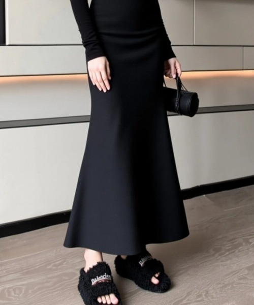 cammie(キャミー)の「マーメイドフレアスカート(スカート・レディース・ブラウン/ブラック・LARGE/MEDIUM)」の3枚目の写真