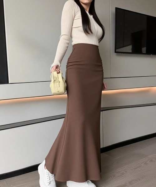 cammie(キャミー)の「マーメイドフレアスカート(スカート・レディース・ブラウン/ブラック・LARGE/MEDIUM)」の6枚目の写真