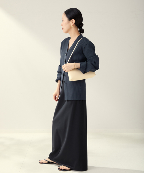 plage（プラージュ）の「《追加》R’IAM RIBシェイプカーディガン（カーディガン/ボレロ・レディース・ブラウン/チャコールグレー・FREE）」の7枚目の写真