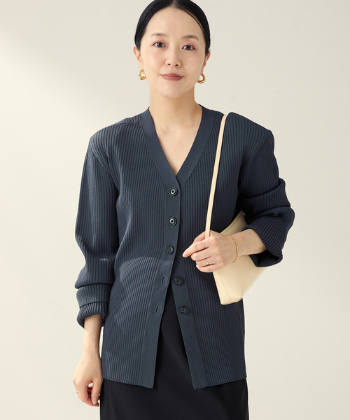 plage（プラージュ）の「《追加》R’IAM RIBシェイプカーディガン（カーディガン/ボレロ・レディース・ブラウン/チャコールグレー・FREE）」の9枚目の写真