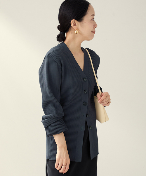 plage（プラージュ）の「《追加》R’IAM RIBシェイプカーディガン（カーディガン/ボレロ・レディース・ブラウン/チャコールグレー・FREE）」の10枚目の写真