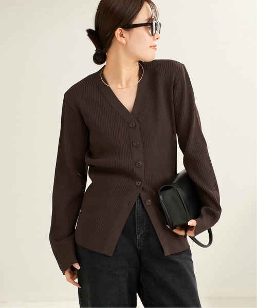 plage（プラージュ）の「《追加》R’IAM RIBシェイプカーディガン（カーディガン/ボレロ・レディース・ブラウン/チャコールグレー・FREE）」の15枚目の写真