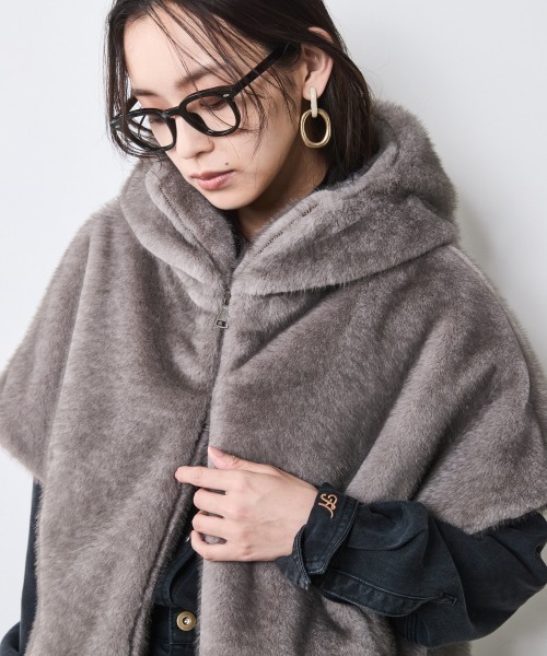 フェイクファーベスト＜大きいサイズ有＞シックスタイル（ベスト