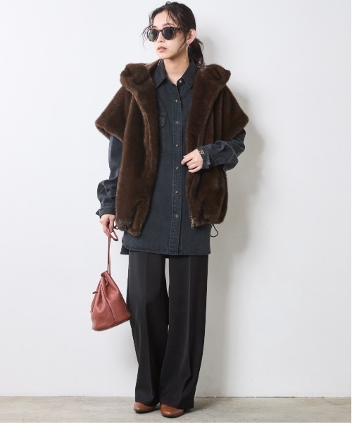 フェイクファーベスト＜大きいサイズ有＞シックスタイル（ベスト