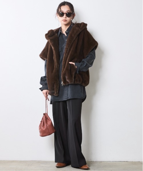 フェイクファーベスト＜大きいサイズ有＞シックスタイル（ベスト