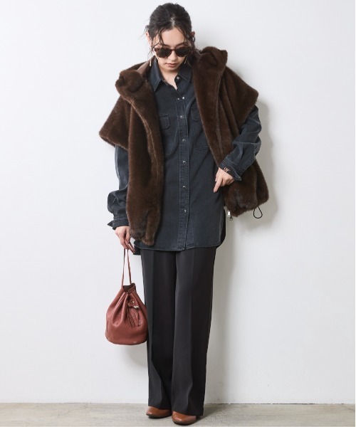 フェイクファーベスト＜大きいサイズ有＞シックスタイル（ベスト