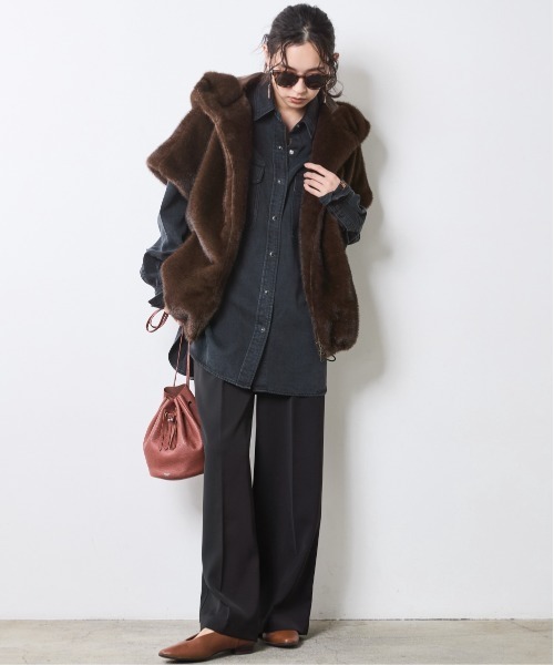 フィラ　フェイクファーベスト　Mサイズ フェイクファーベスト＜大きいサイズ有＞シックスタイル（ベスト