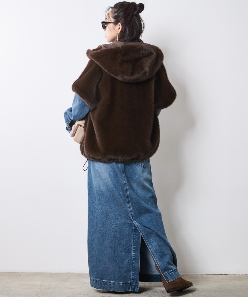 フェイクファーベスト＜大きいサイズ有＞シックスタイル（ベスト