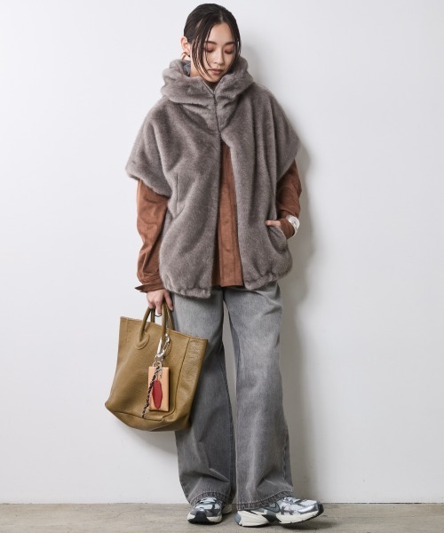 フェイクファーベスト＜大きいサイズ有＞シックスタイル（ベスト