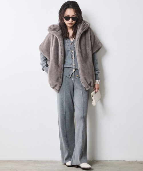 フェイクファーベスト＜大きいサイズ有＞シックスタイル（ベスト