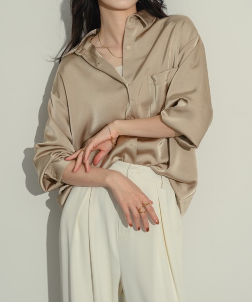 ワッシャーサテンシャツ（シャツ/ブラウス）｜NEUNA（ヌナ）の