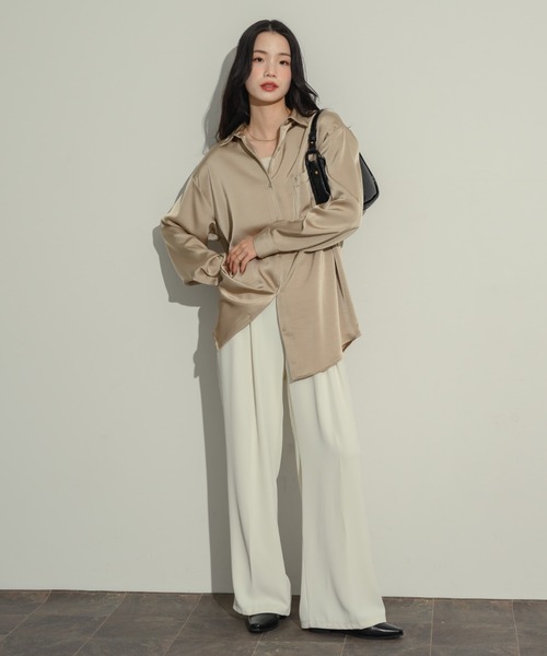 ワッシャーサテンシャツ（シャツ/ブラウス）｜NEUNA（ヌナ）の