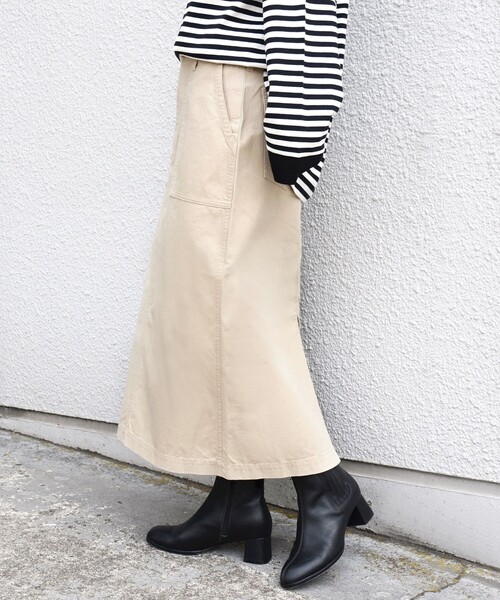 SHIPS(シップス)の「【WEB限定】〈洗濯機可能〉ベイカー フレア スカート(スカート・レディース・オリーブ/ベージュ・36/38)」の22枚目の写真