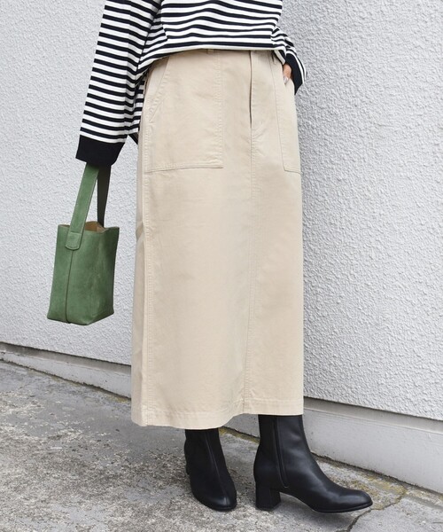 SHIPS(シップス)の「【WEB限定】〈洗濯機可能〉ベイカー フレア スカート(スカート・レディース・オリーブ/ベージュ・36/38)」の20枚目の写真