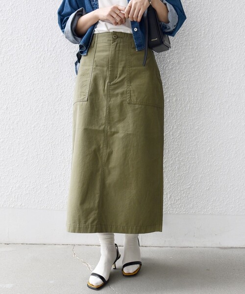 SHIPS(シップス)の「【WEB限定】〈洗濯機可能〉ベイカー フレア スカート(スカート・レディース・オリーブ/ベージュ・36/38)」の13枚目の写真