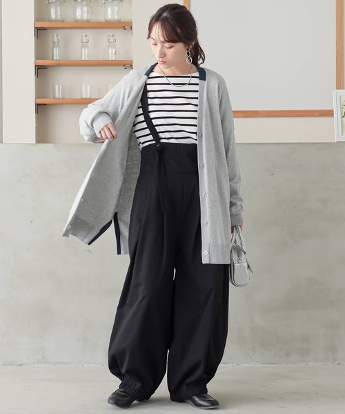 n'OrLABEL(ノアールレーベル)の「『配色ゆったりニットカーディガン』(カーディガン/ボレロ・レディース・杢グレー/ブラック/オレンジ・FREE)」の13枚目の写真