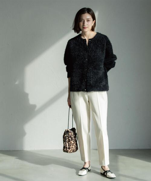 OPAQUE.CLIP（オペークドットクリップ）の「ウォームタッチ テーパードパンツ【洗濯機洗OK/ストレッチ】（その他パンツ・レディース・ブラック/ブラック系/オフホワイト・38/40/36/34/42）」の16枚目の写真